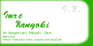 imre manyoki business card